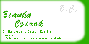 bianka czirok business card